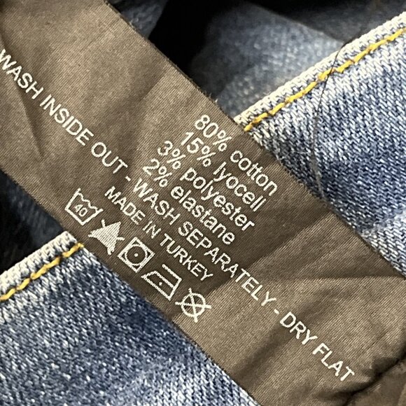 Good American x Zara Jeans Womens 26/58 Classic Bootcut Med Wash Denim Casual - Picture 11 of 11